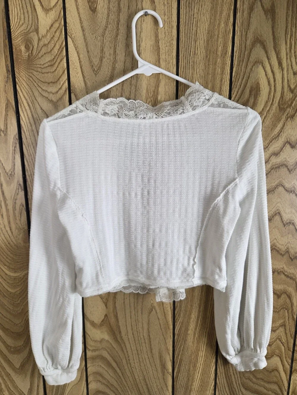 Free People Lace-trim Cropped Cardigan
